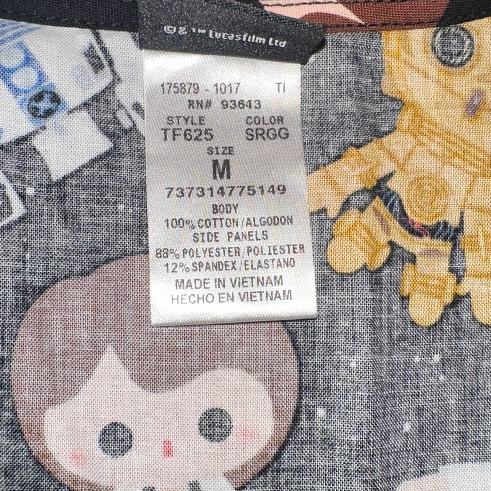 Star Wars Themed Scrub Top size medium new with tags - Picture 4 of 7